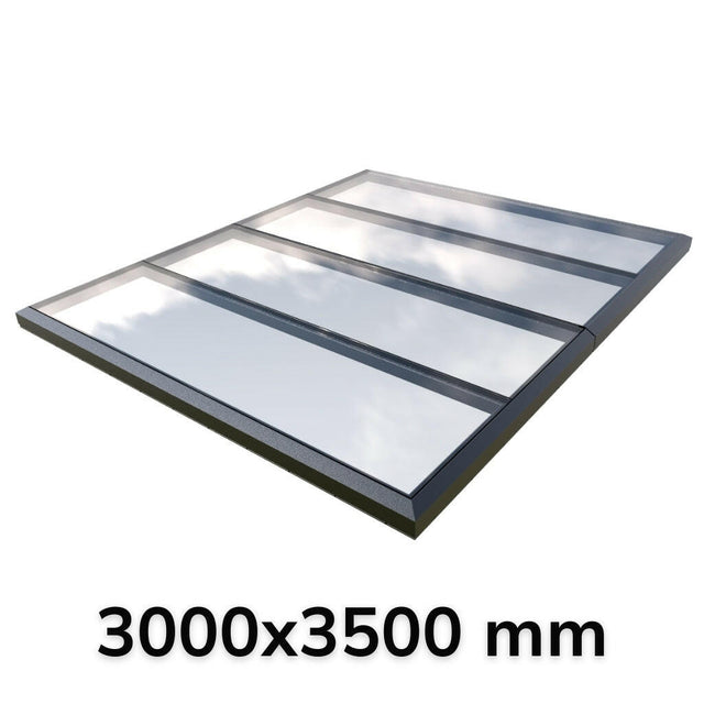 3000 x 3500 mm Fixed Glass Link Modular Skylight (2 Fixed 0 Opening).