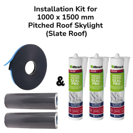 1000 x 1500 mm Pitched Roof Skylight (Slate Roof) Installation Kit.