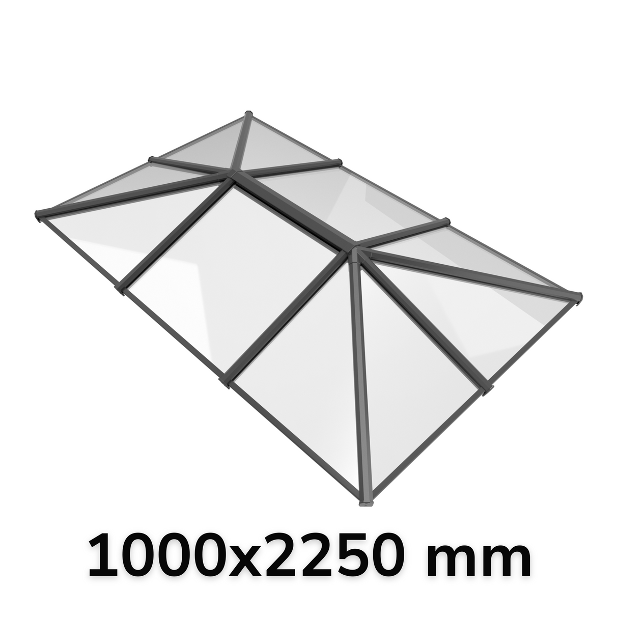 1000 x 2250 mm Stratus Aluminium Roof Lantern Style 5 (Traditional).