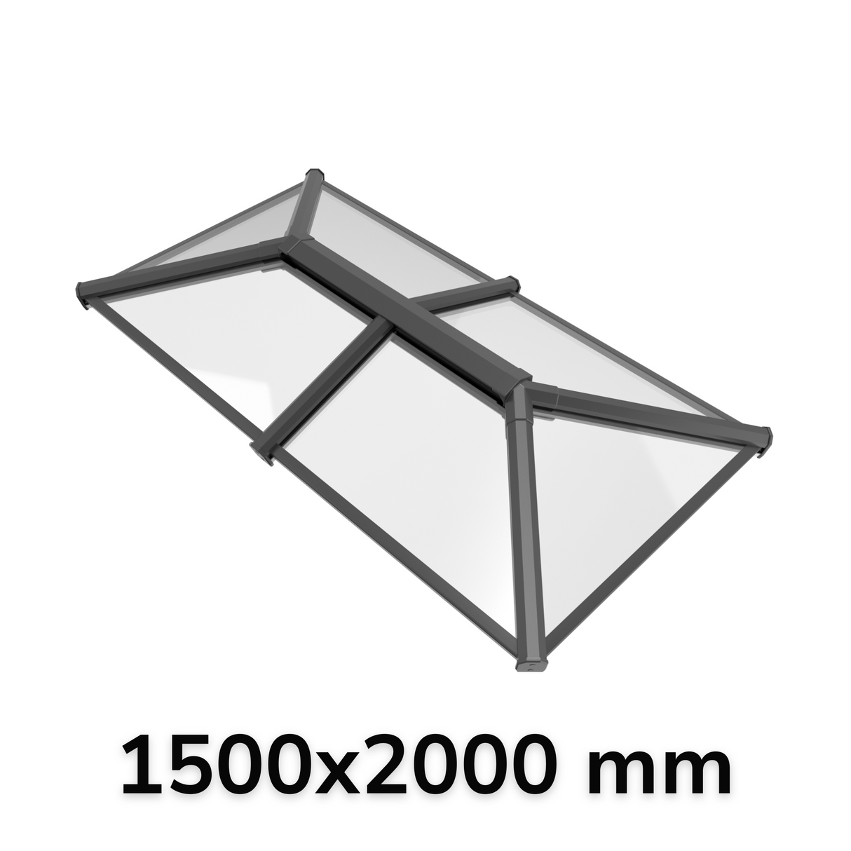 1500 x 2000 mm Stratus Aluminium Roof Lantern Style 2 (Traditional).