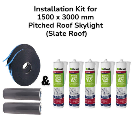 1500 x 3000 mm Pitched Roof Skylight (Slate Roof) Installation Kit.