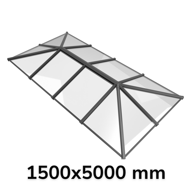 1500 x 5000 mm Stratus Aluminium Roof Lantern Style 7 (Traditional).