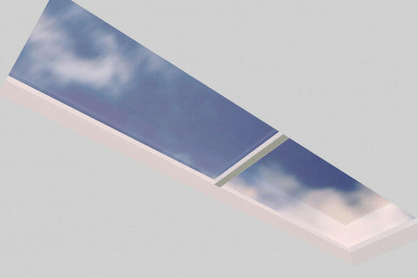 1500 x 5500 mm Fixed Glass Link Modular Skylight (2 Fixed 0 Opening).
