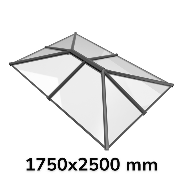 1750 x 2500 mm Stratus Aluminium Roof Lantern Style 4 (Traditional).