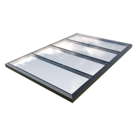 2000 x 3500 mm Fixed Glass Link Modular Skylight (2 Fixed 0 Opening).