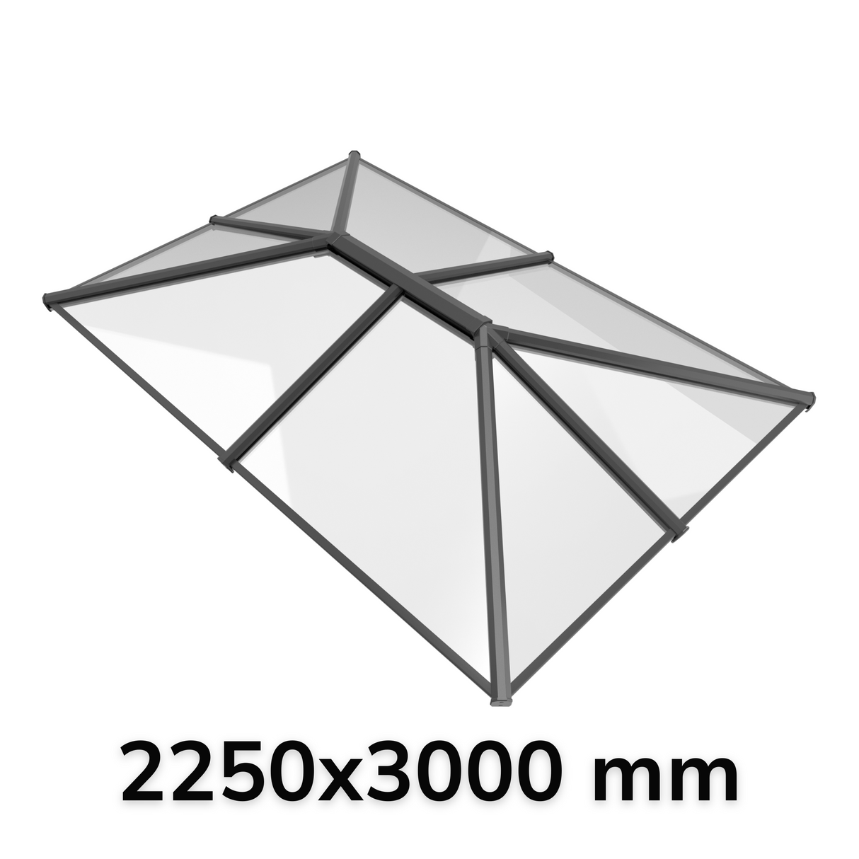 2250 x 3000 mm Stratus Aluminium Roof Lantern Style 4 (Traditional).