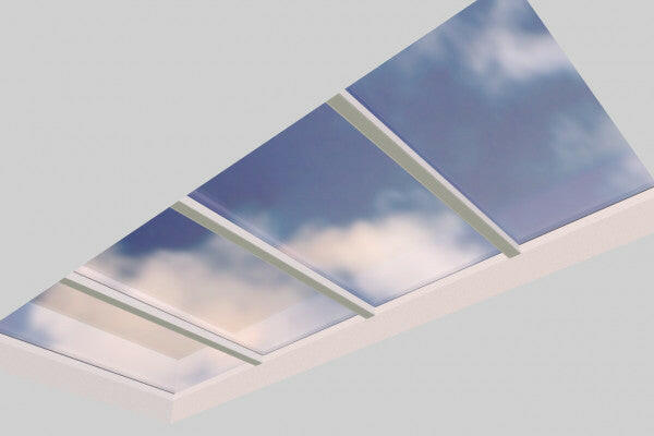 2500 x 5500 mm Fixed Glass Link Modular Skylight (4 Fixed 0 Opening).
