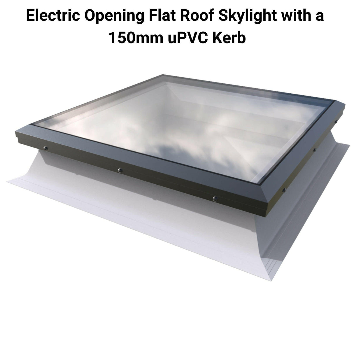 1200 x 1200 mm Brett Martin Electric Opening Flat Roof Skylight.