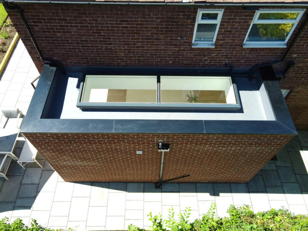 2000 x 3500 mm Electric Opening Glass Link Modular Skylight (2 Fixed 1 Opening).