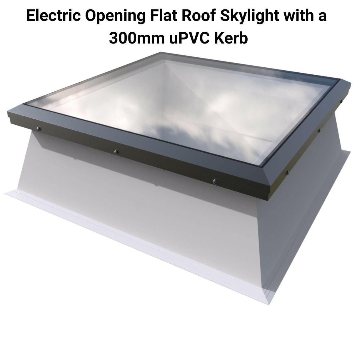 1000 x 1500 mm Brett Martin Electric Opening Flat Roof Skylight.