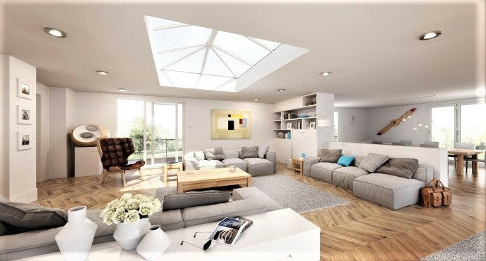 1200 x 4000 mm Stratus Aluminium Roof Lantern Style 5 (Traditional).