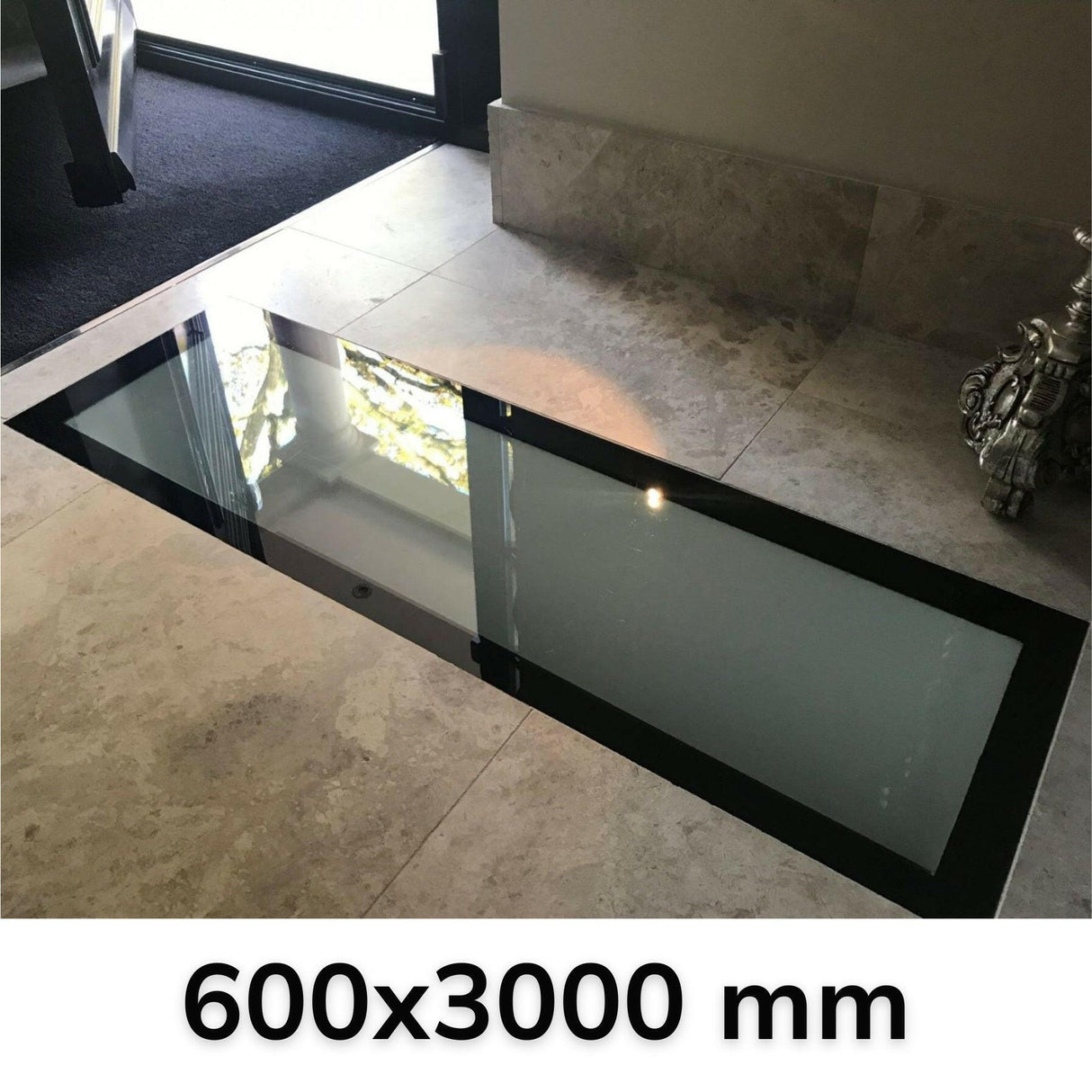 600 x 3000 mm Frameless Walk-on Skylight.