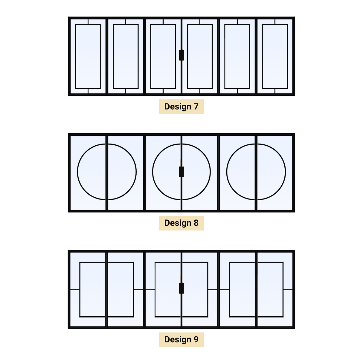 Porta in acciaio a 6 pannelli a libro di dimensioni personalizzate