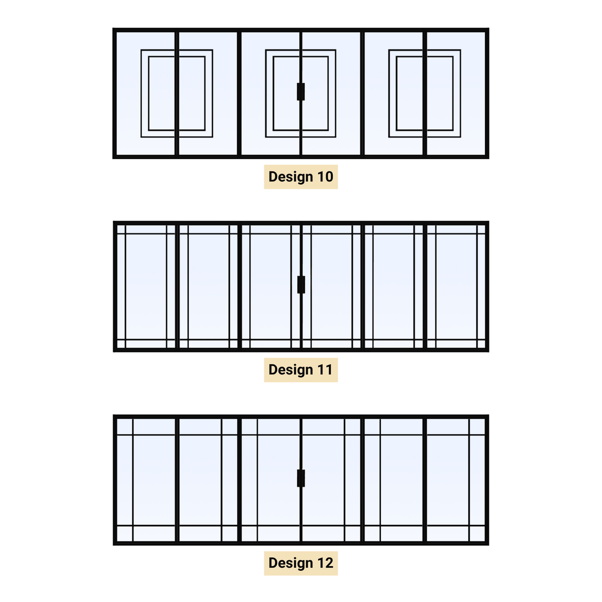 Porta in acciaio a 6 pannelli a libro di dimensioni personalizzate