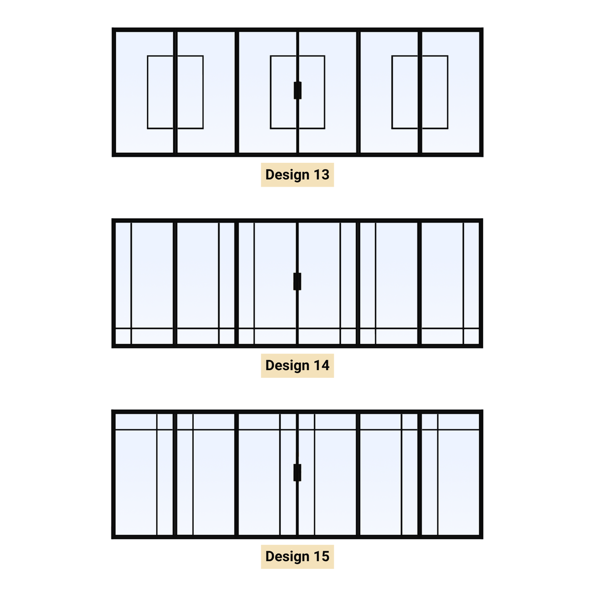 Porta in acciaio a 6 pannelli a libro di dimensioni personalizzate