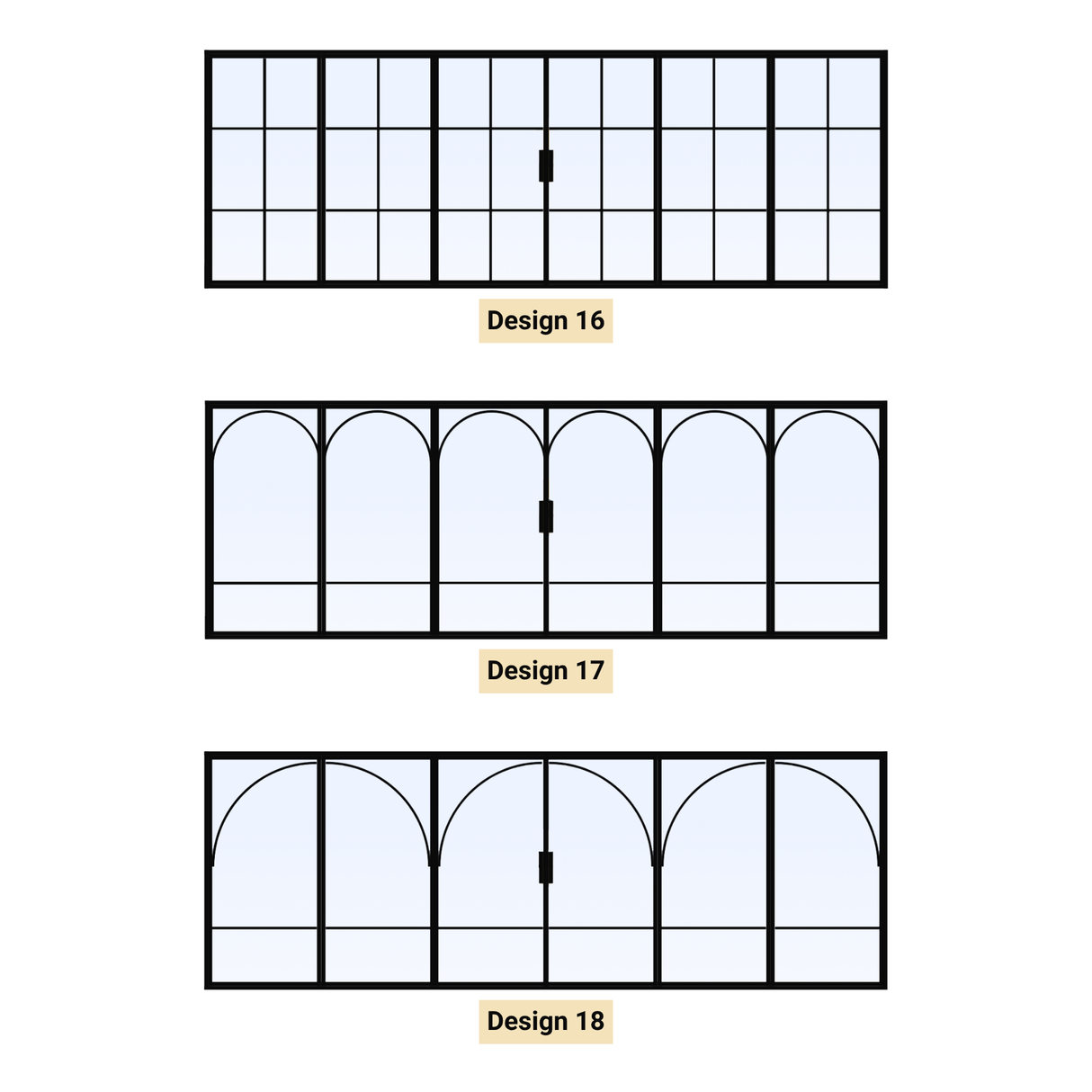 Porta in acciaio a 6 pannelli a libro di dimensioni personalizzate
