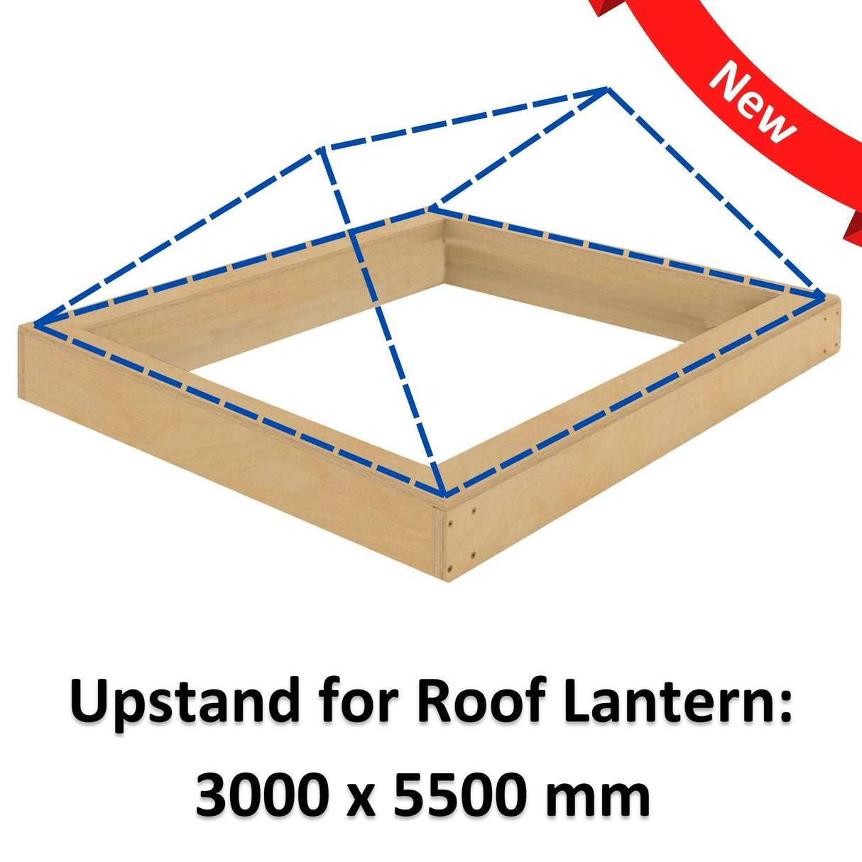 3000 x 5500 mm Insulated Upstand for Roof Lantern.