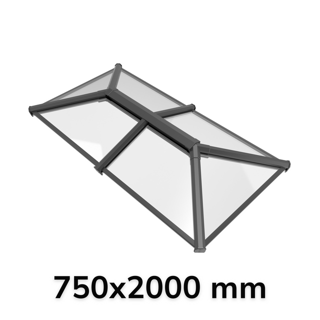 750 x 2000 mm Stratus Aluminium Roof Lantern Style 2 (Traditional).
