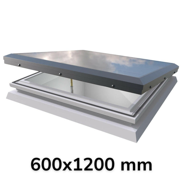 600 x 1200 mm Brett Martin Manual Opening Flat Roof Skylight.
