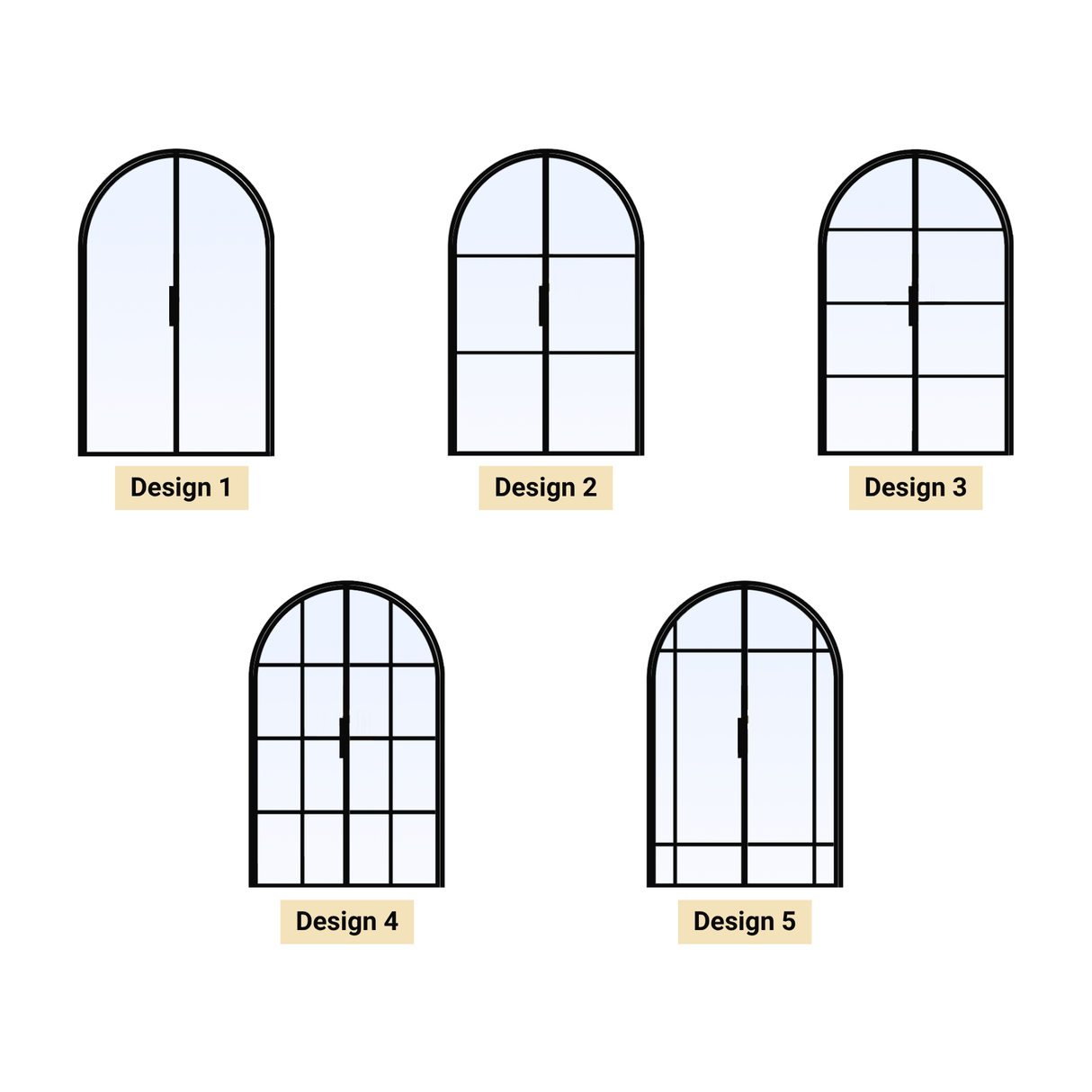 Porta in acciaio a doppio arco di dimensioni personalizzate
