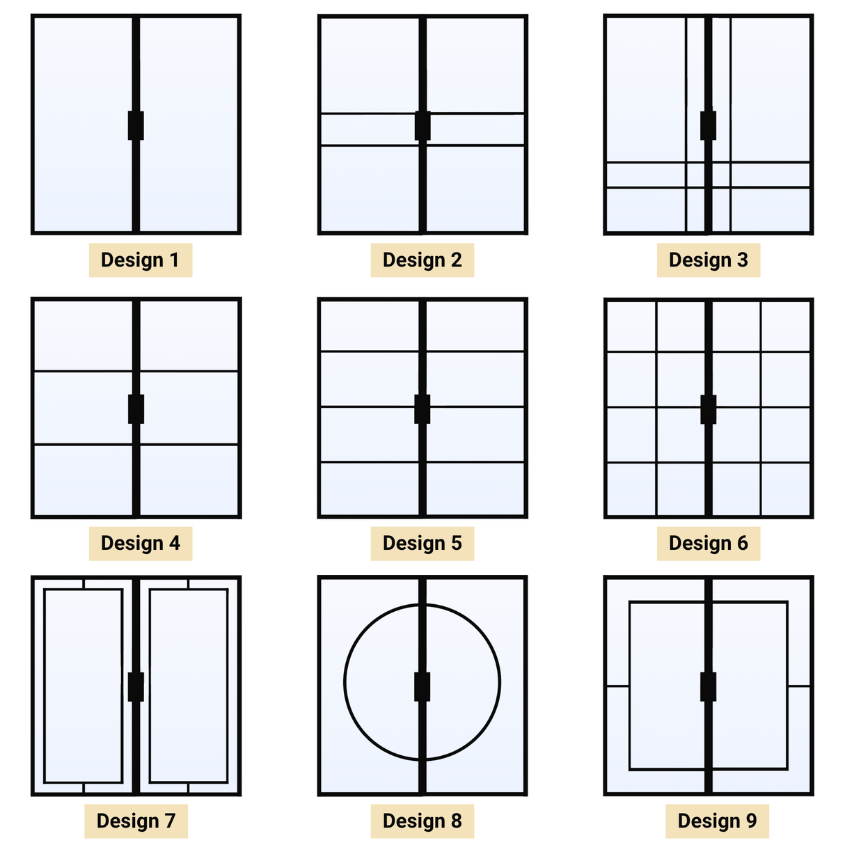 Porta in acciaio a doppio battente di dimensioni personalizzate