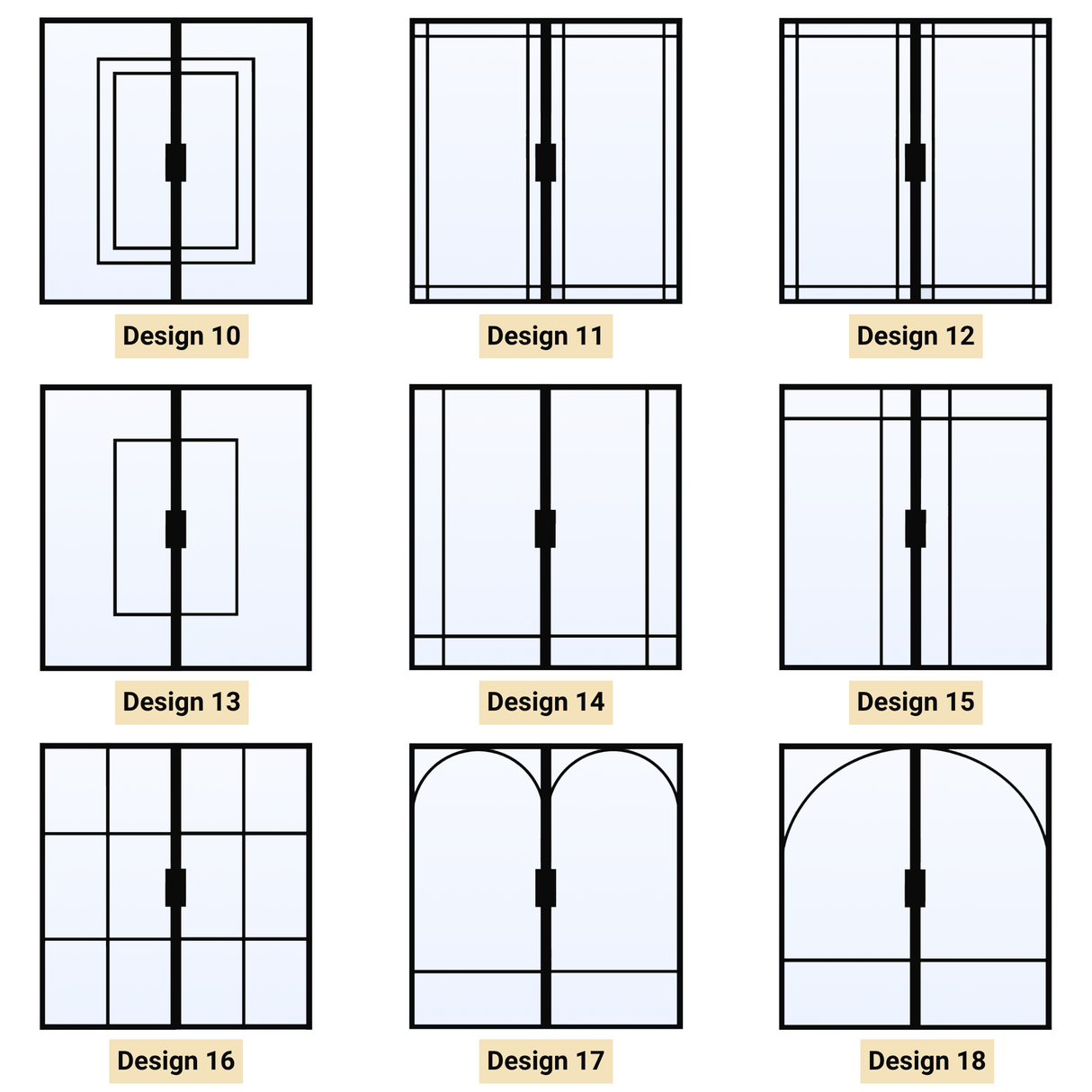 Porta in acciaio a doppio battente di dimensioni personalizzate