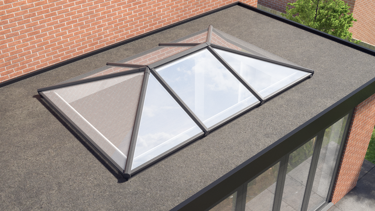 800 x 3000 mm Stratus Aluminium Roof Lantern Style 3 (Traditional).