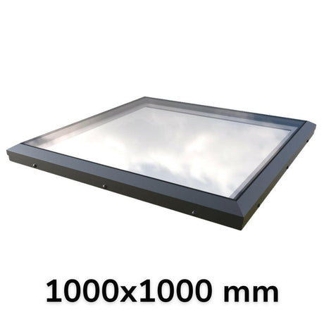 1000 x 1000 mm Brett Martin Fixed Flat Roof Skylight.