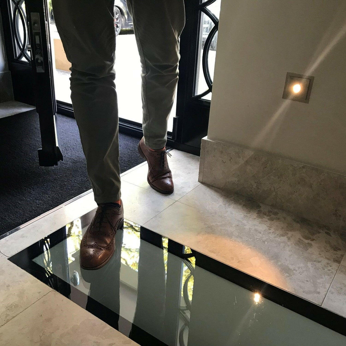 400 x 400 mm Frameless Walk-on Skylight.