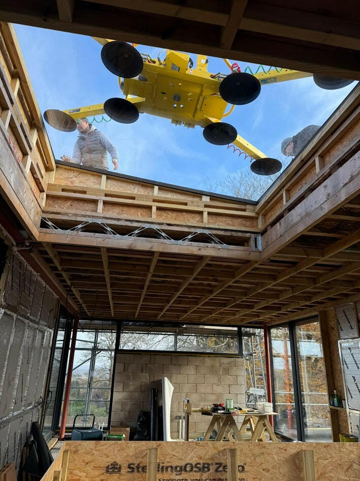 600 x 2500 mm LD Frameless Triple Glazed Flat Roof Skylight.