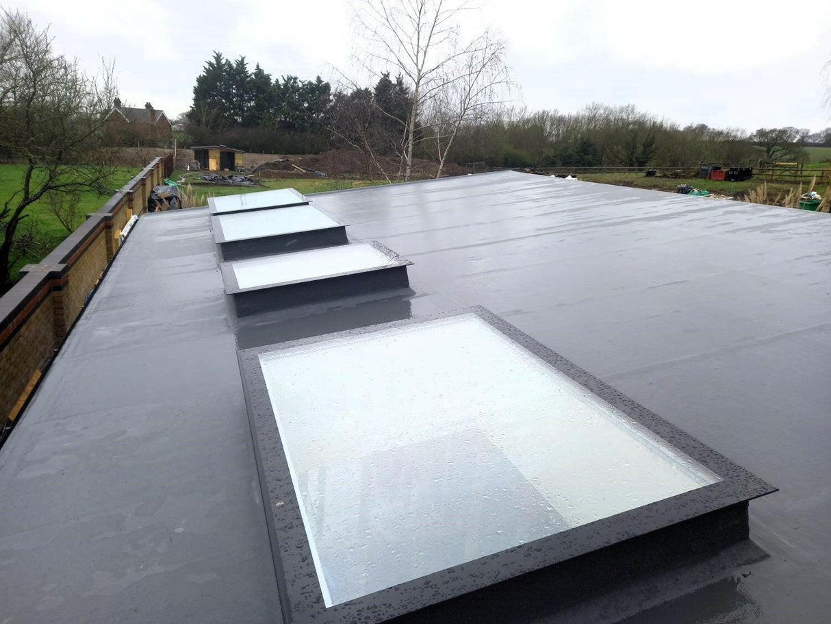 1500 x 2500 mm LD Frameless Triple Glazed Flat Roof Skylight.