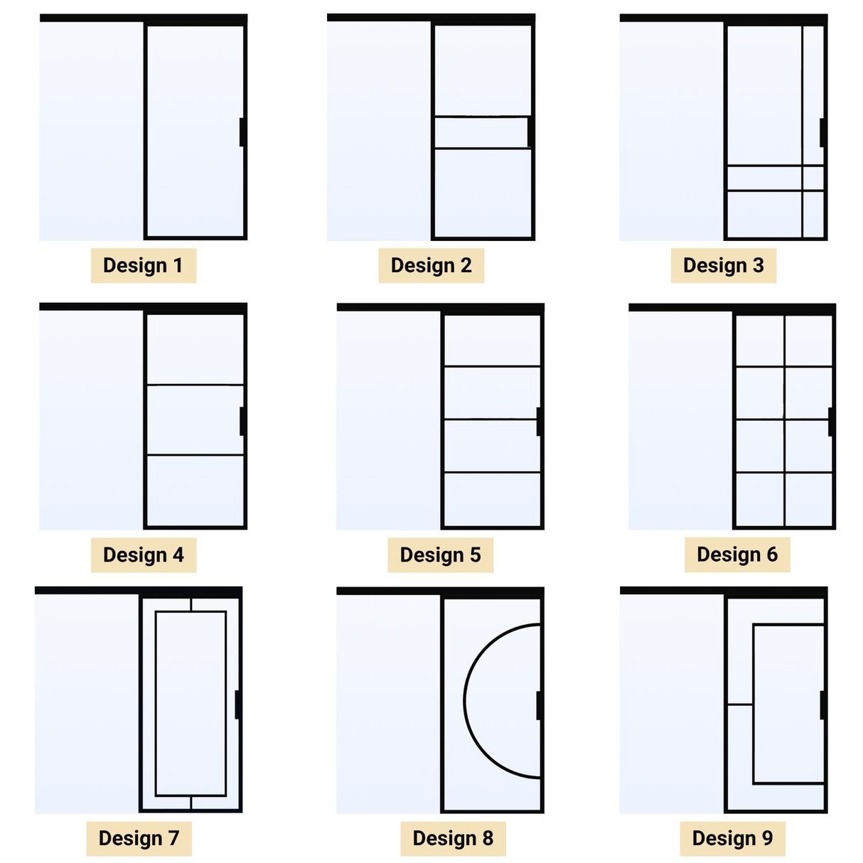 Porta scorrevole in acciaio singola di dimensioni personalizzate