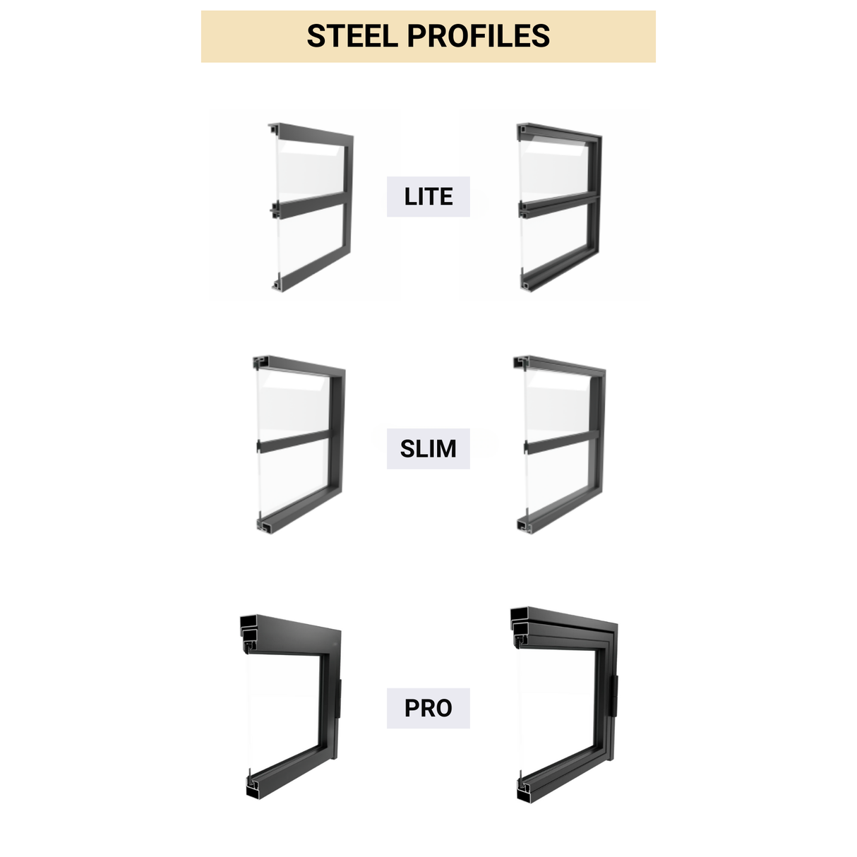 Custom Size 4 Panel Bi-Fold Steel Door
