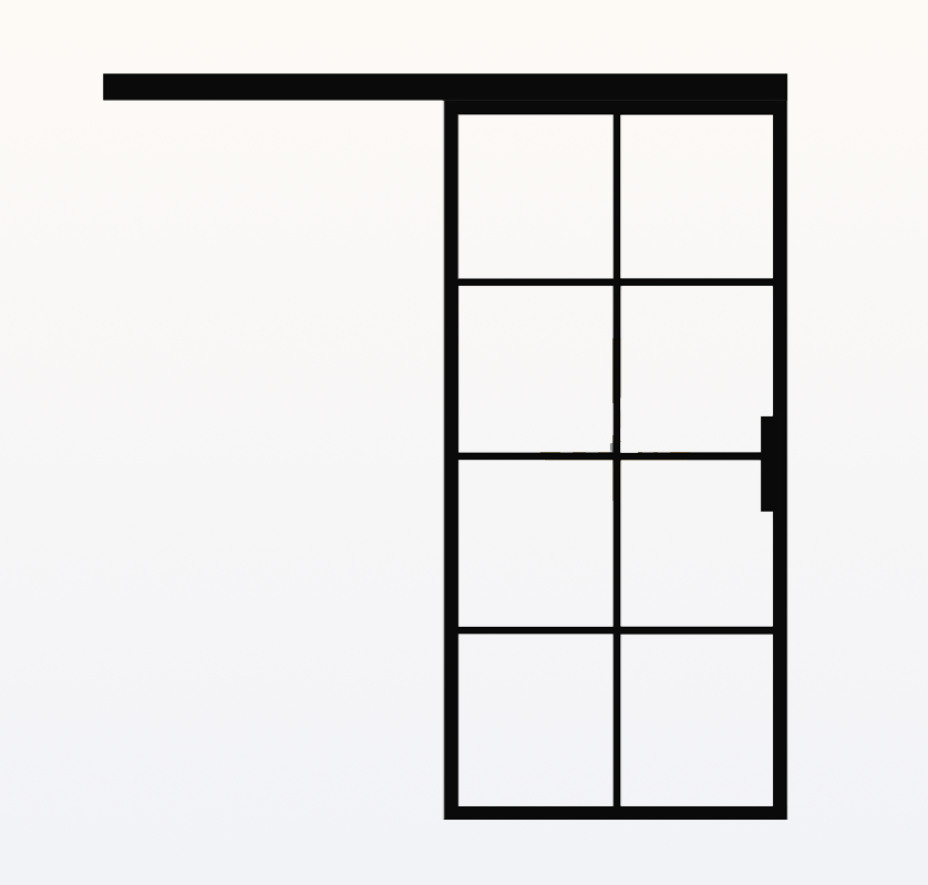 Porta scorrevole in acciaio singola di dimensioni personalizzate