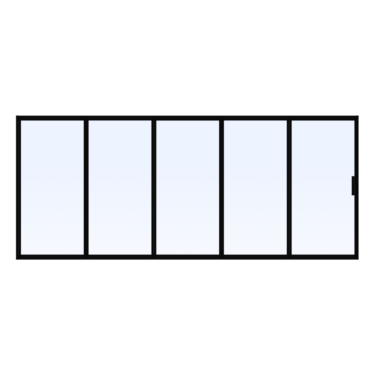 Porta in acciaio a 5 pannelli a libro di dimensioni personalizzate