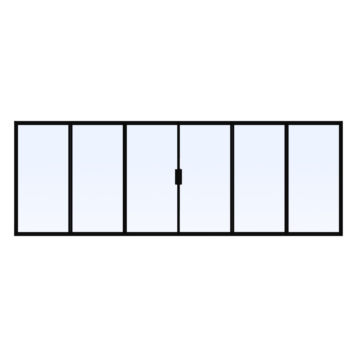 Porta in acciaio a 6 pannelli a libro di dimensioni personalizzate