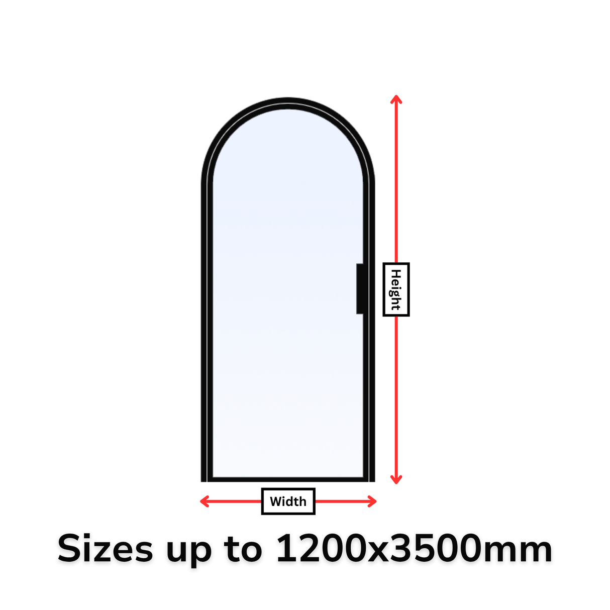 Porta in acciaio ad arco singolo di dimensioni personalizzate