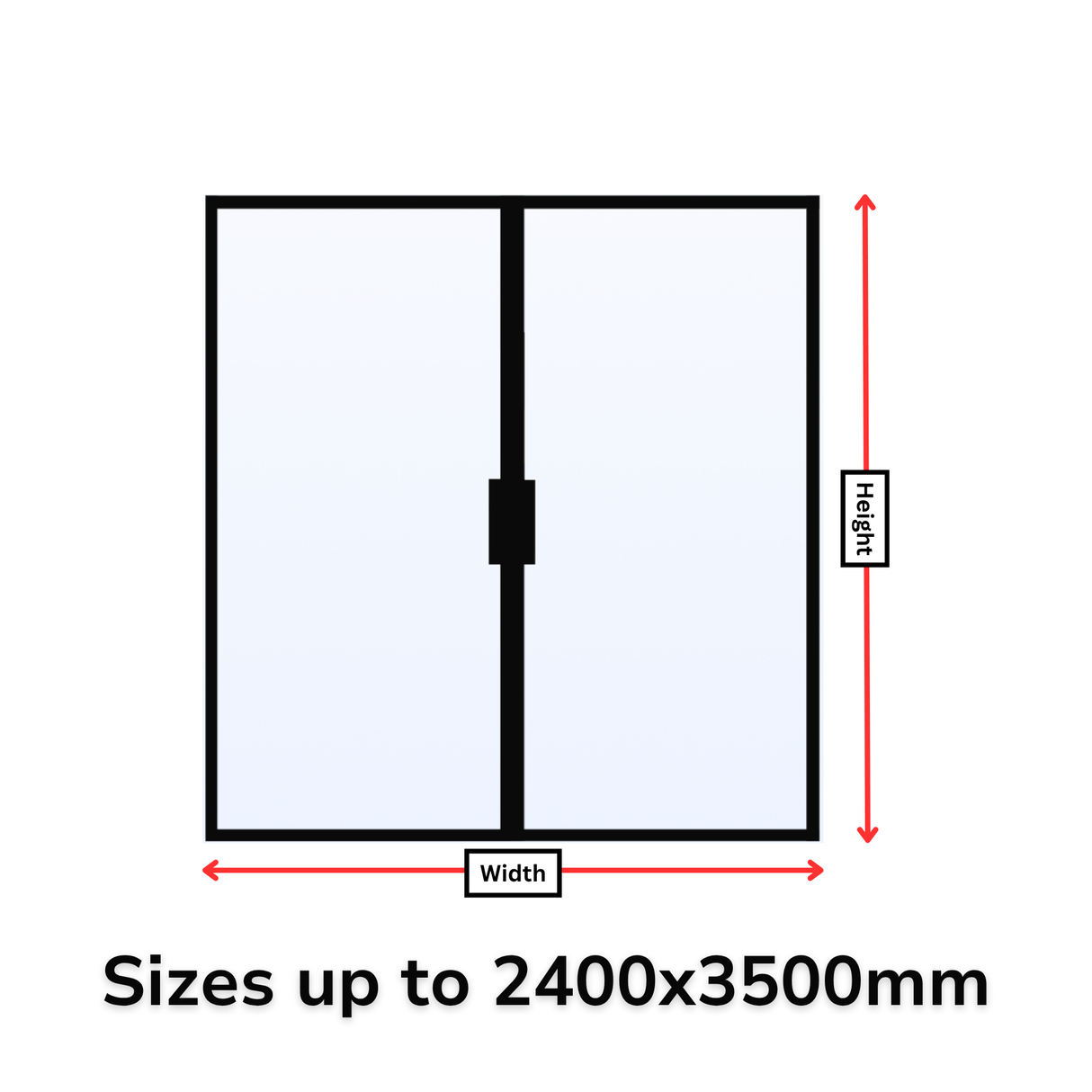 Porta in acciaio a doppio battente di dimensioni personalizzate