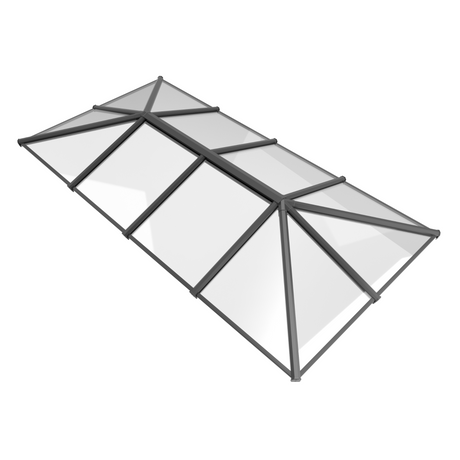 1500 x 4500 mm Stratus Aluminium Roof Lantern Style 7 (Traditional).