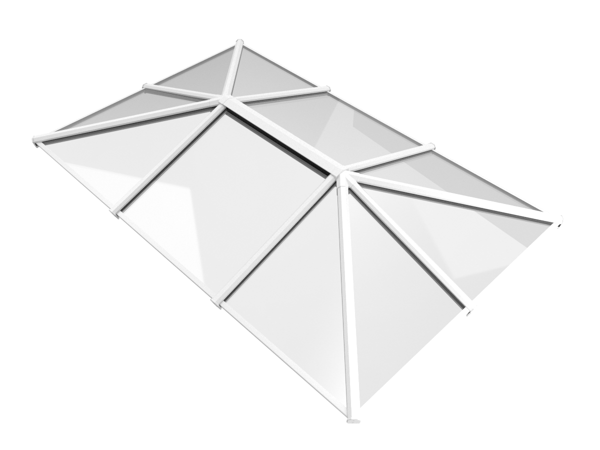 1200 x 3000 mm Stratus Aluminium Roof Lantern Style 5 (Traditional).