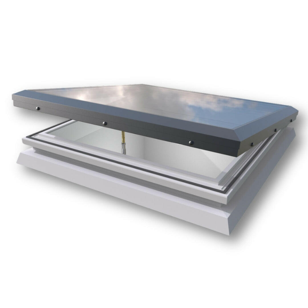 600 x 600 mm Brett Martin Manual Opening Flat Roof Skylight.