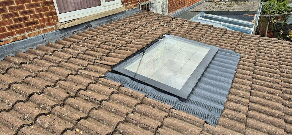 1500 x 2500 mm LD Frameless Triple Glazed Pitched Roof Skylight.
