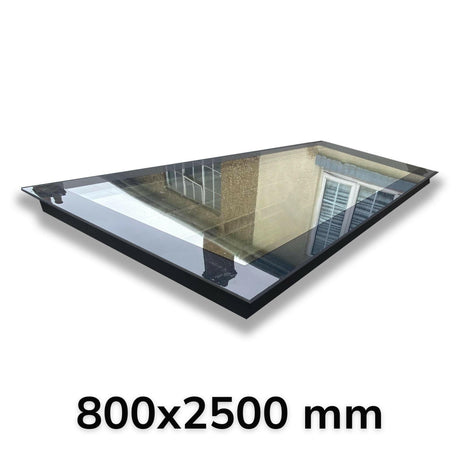 800 x 2500 mm LD Frameless Triple Glazed Flat Roof Skylight.