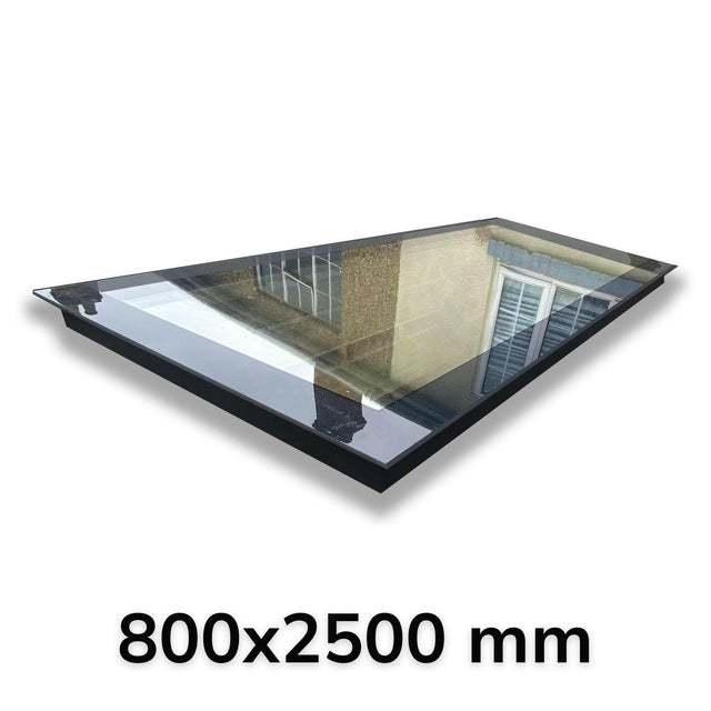800 x 2500 mm LD Frameless Triple Glazed Flat Roof Skylight.