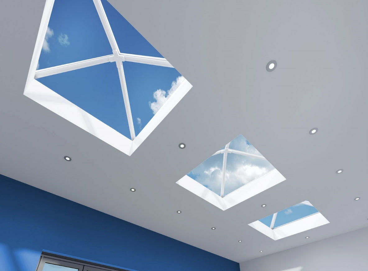 1000 x 1000 mm Stratus Aluminium Roof Lantern Style 8 (Pyramid).