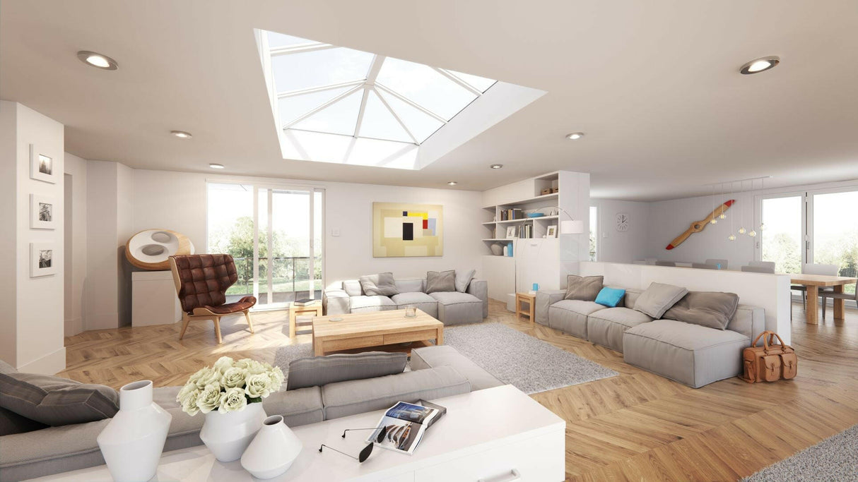 1500 x 5500 mm Stratus Aluminium Roof Lantern Style 6 (Traditional).