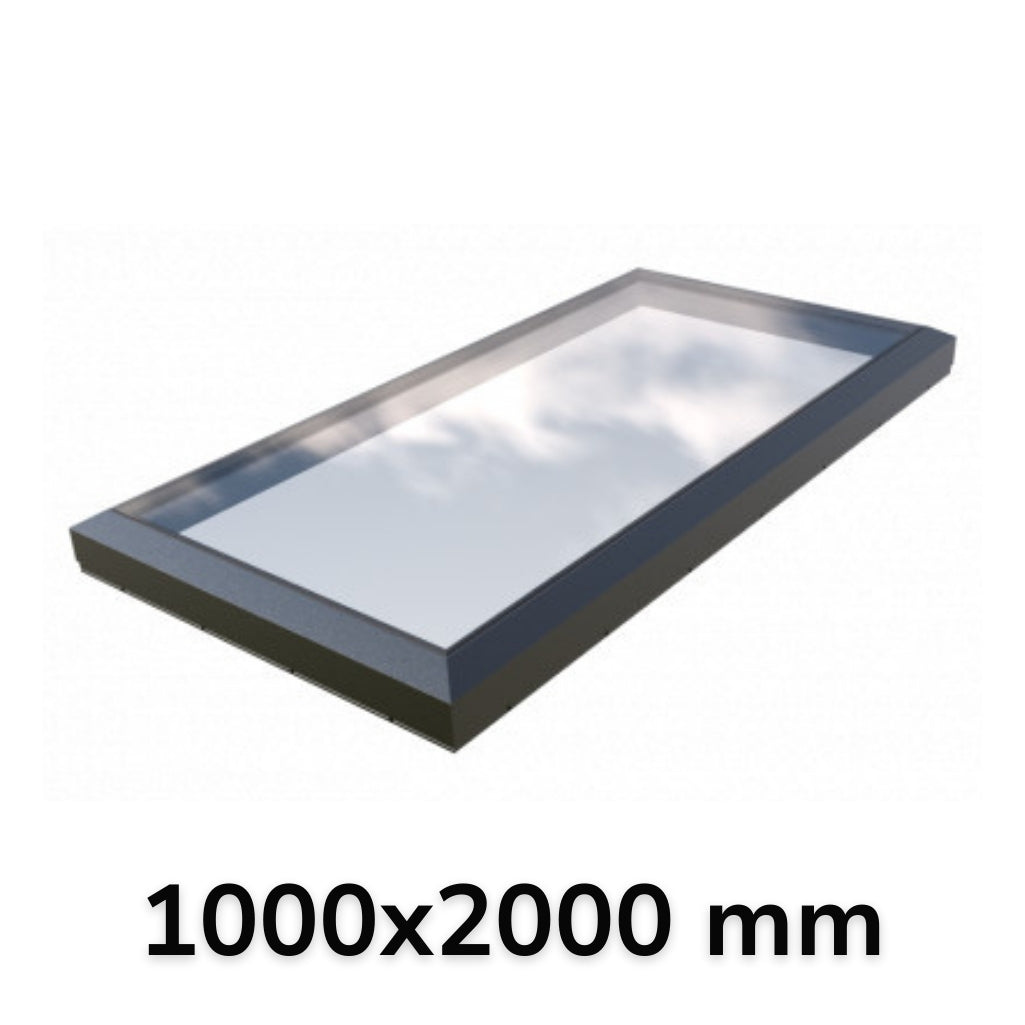 Lucernario fisso in vetro 1000 x 2000 mm (gamma Premium)