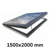 1500 x 2000 mm Lucernario elettrico apribile in vetro (gamma Premium)