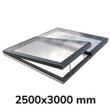 2500 x 3000 mm Electric Opening Glass Link Modular Skylight (1 Fixed 1 Opening).