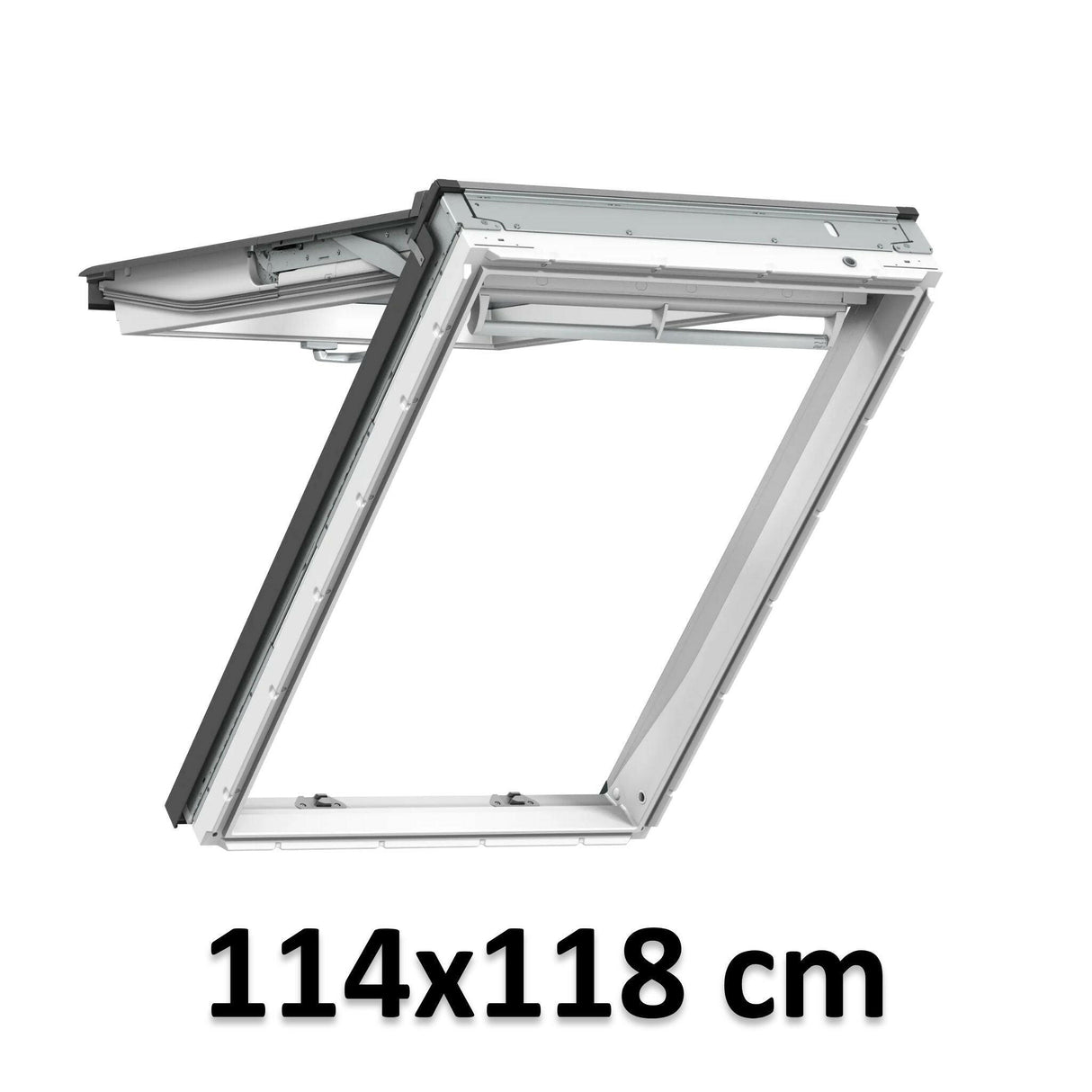 114x118 cm VELUX GPU SK06 0067 Finestra manuale ad apertura superiore | Poliuretano bianco senza manutenzione | Triplo vetro.